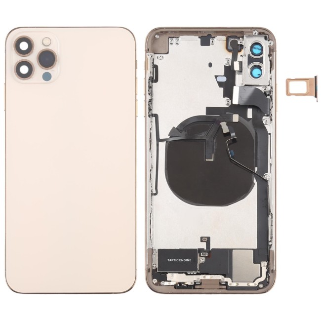 Back Housing Cover Assembly Imitation of iPhone 12 Pro for iPhone XS Max (Gold)(With Logo) at €130.90
