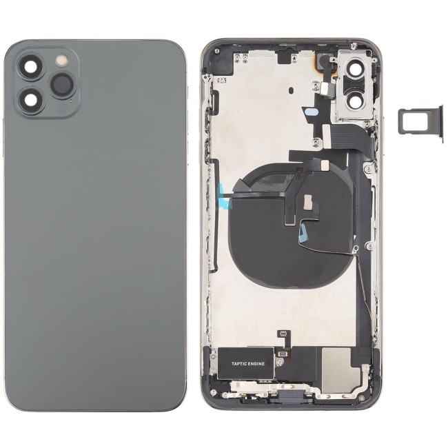 Back Housing Cover Assembly Imitation of iPhone 12 Pro for iPhone XS Max (Black)(With Logo) at €130.90