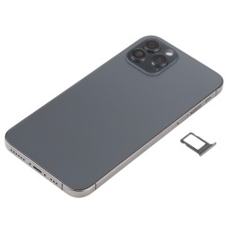 Back Housing Cover Assembly Imitation of iPhone 12 Pro for iPhone X (Black)(With Logo) at €122.90
