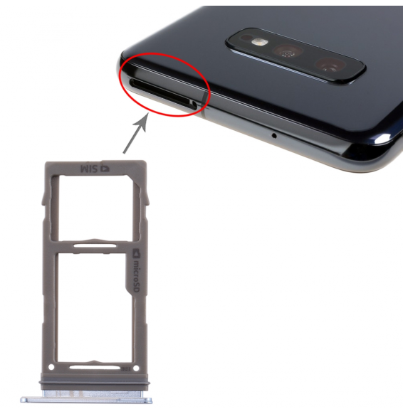SIM + Micro SD Card Tray for Samsung Galaxy S10+ SM-G975 (Blue)