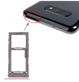 Tiroir carte SIM + Micro SD pour Samsung Galaxy S10+ SM-G975 (Rose Gold) à 6,90 €
