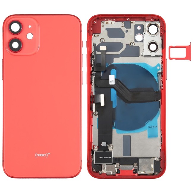 Vormontiert Gehäuse für iPhone 12 Mini (Rot)(Mit Logo) für 117,90 €