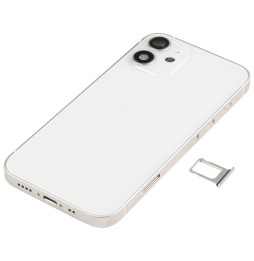 Back Housing Cover Assembly for iPhone 12 Mini (White)(With Logo) at 117,90 €