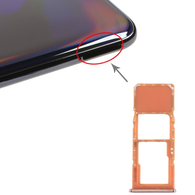 SIM + Micro SD Card Tray for Samsung Galaxy A70 SM-A705 (Orange) at 6,90 €
