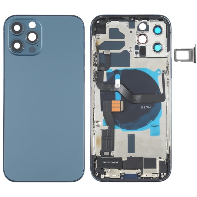 Vormontiert Gehäuse für iPhone 12 Pro (Blau)(Mit Logo) für 189,90 €