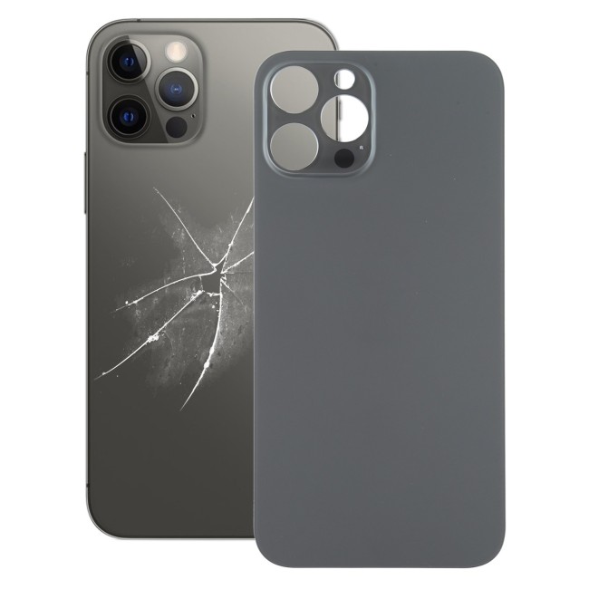 Cache vitre arrière pour iPhone 12 Pro Max (Graphite)(Avec Logo) à 24,90 €