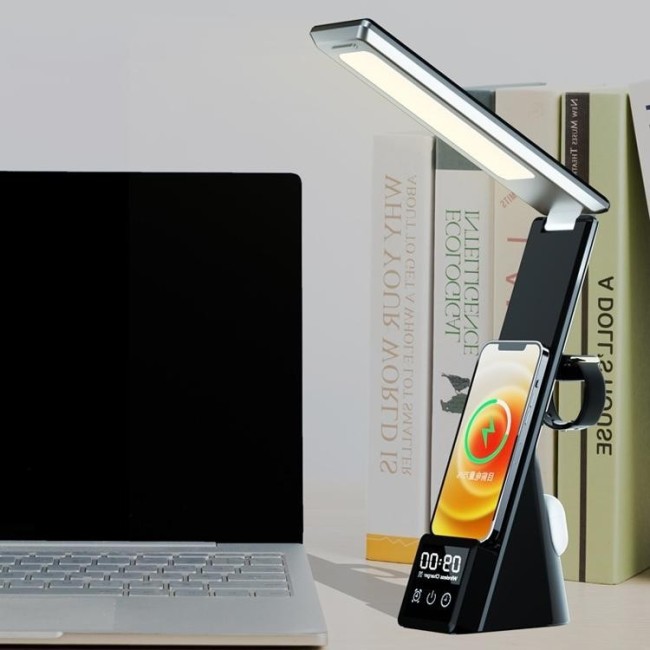 3-in-1 Kabelloses Ladegerät Schreibtischlampe für iPhone, Apple Watch, Airpods für 42,95 €