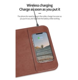 Mouse Pad Mat with built-in Fast Wireless Charger (Brown) at 25,90 €