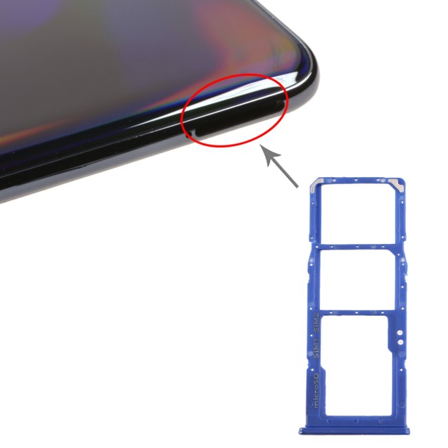 SIM + Micro SD Kartenhalter für Samsung Galaxy A70 SM-A705 (Blau) für 6,90 €