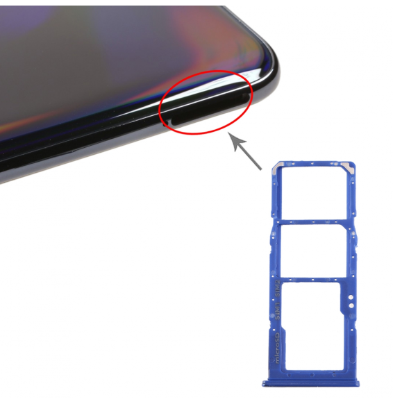 SIM + Micro SD Card Tray for Samsung Galaxy A70 SM-A705 (Blue)