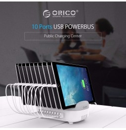 10x Smart USB Charging Station for Phones and Tablets 120W (Black) at 124,95 €