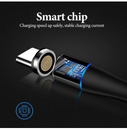 Lightning + Type-C + Micro USB Fast Charge Magnetic Cable 2m 3A (Black) at 15,95 €