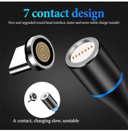 Lightning + Type-C + Micro USB Fast Charge Magnetic Cable 2m 3A (Blue) at 15,95 €