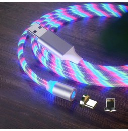 Lightning + Type-C Luminous Magnetic Cable for iPhone, Samsung, Huawei, Xiaomi... 1m (Colorful) at 17,95 €