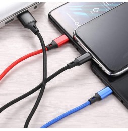 Lightning + Type-C + Micro USB Kabel für iPhone, Samsung, Huawei, Xiaomi... 1.2m für 16,50 €