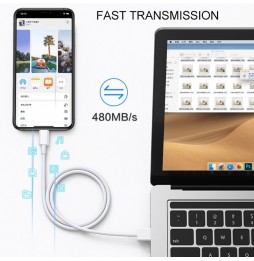 Câble Lightning vers USB pour iPhone, iPad, AirPods 2m à 12,95 €