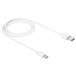 USB-C / Type-C naar USB kabel voor Samsung, Huawei... 1m (Wit) voor 8,95 €