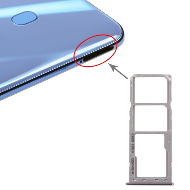 SIM + Micro SD Kartenhalter für Samsung Galaxy A30 SM-A305 (Grau) für 6,90 €