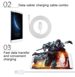 USB-C / Type-C auf USB Kabel für Samsung, Huawei... 1m (Weiss) für 8,95 €
