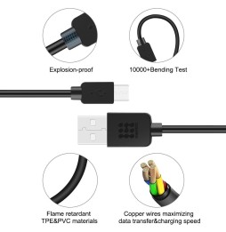 Câble USB-C / Type-C vers USB pour Samsung, Huawei... 2m (Noir) à 9,95 €