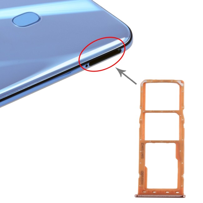 Tiroir carte SIM + Micro SD pour Samsung Galaxy A30 SM-A305 (Orange) à 6,90 €