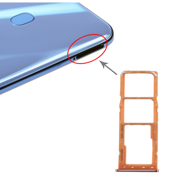 SIM + Micro SD Card Tray for Samsung Galaxy A30 SM-A305 (Orange)
