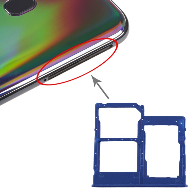 SIM + Micro SD Kartenhalter für Samsung Galaxy A40 SM-A405F (Blau) für 5,90 €