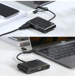 Bluetooth + HDMI + VGA + AV auf Lightning / USB-C / Typ-C / Micro-USB Adapter für 44,95 €