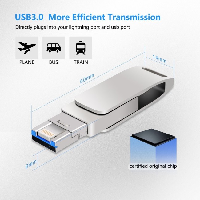 64GB Lightning + USB-C / Type-C USB 3.0 Flash Drive