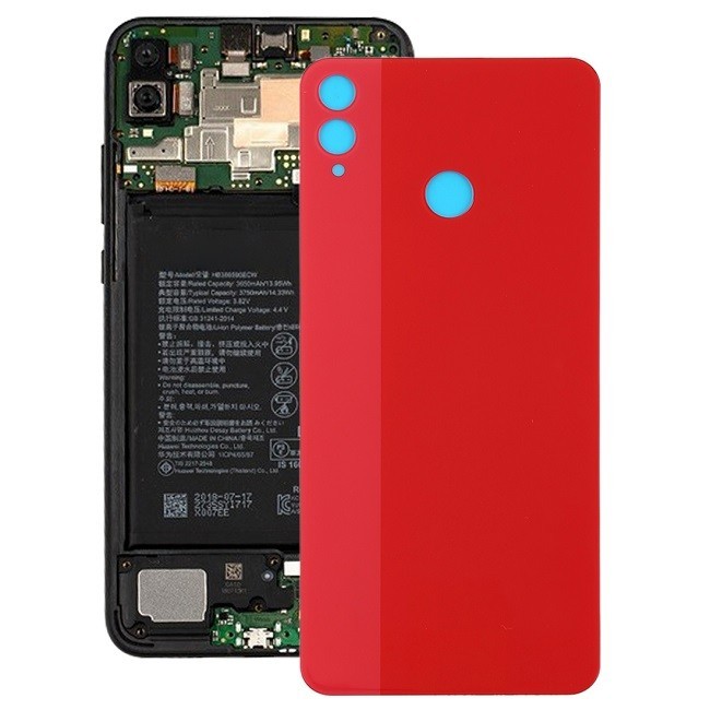 Cache arrière pour Huawei Honor 8x (Rouge)(Avec Logo)