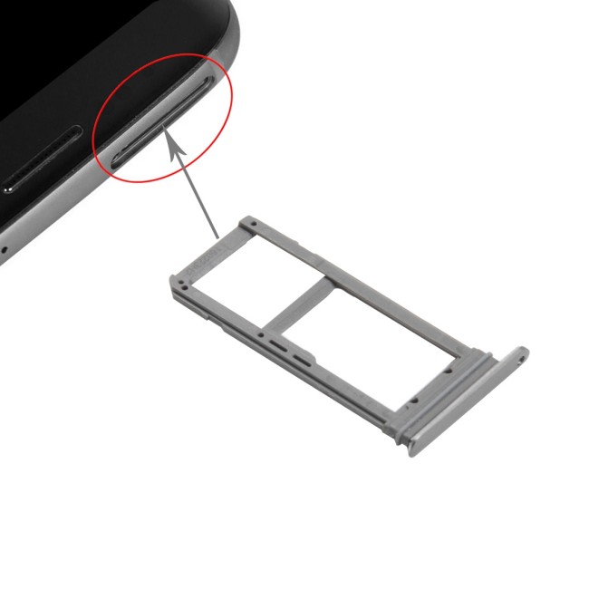 SIM + Micro SD Kartenhalter für Samsung Galaxy S7 Edge SM-G935 (Grau) für 5,90 €