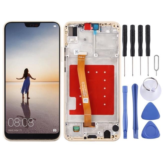 LCD Screen with Frame for Huawei P20 Lite (Gold)