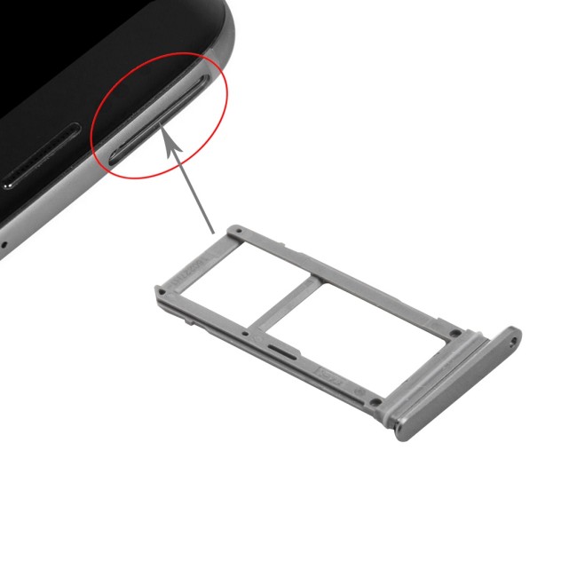 SIM + Micro SD kaart houder voor Samsung Galaxy S7 SM-G930 (Grijs) voor 5,90 €