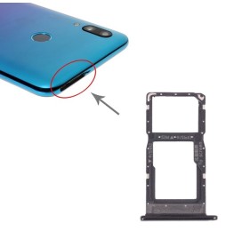 Tiroir carte SIM + Micro SD pour Huawei P Smart 2019 (Noir)