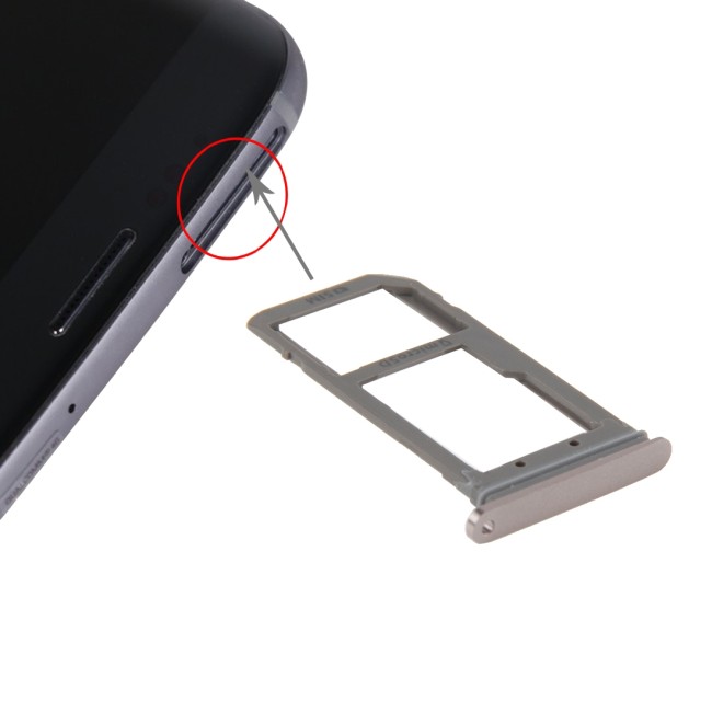 SIM + Micro SD Card Tray for Samsung Galaxy S7 Edge SM-G935 (Rose Gold) at 5,90 €