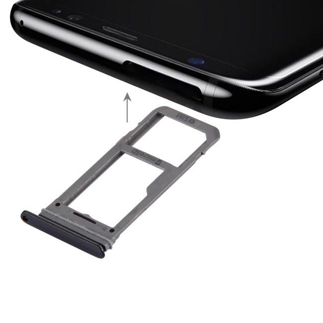 SIM + Micro SD kaart houder voor Samsung Galaxy S8 SM-G950 (Zwart) voor 5,90 €