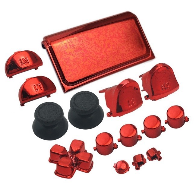 Kit de boutons pour manette PS4 Slim (Rouge)