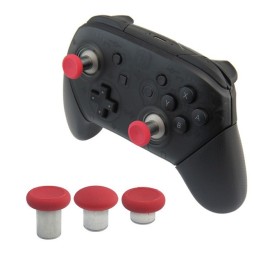 Vervangende knoppen met hoes voor Nintendo Switch (Rood)