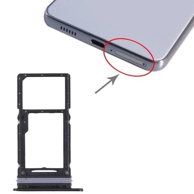 Original SIM + Micro SD Kartenhalter für Samsung Galaxy A33 5G SM-A336 (Schwarz)