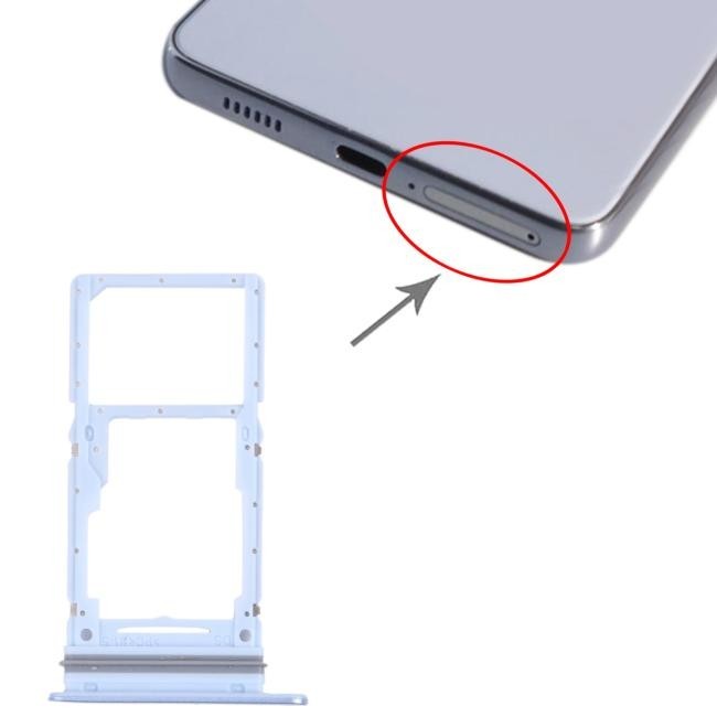 Original SIM + Micro SD Kartenhalter für Samsung Galaxy A33 5G SM-A336 (Blau)