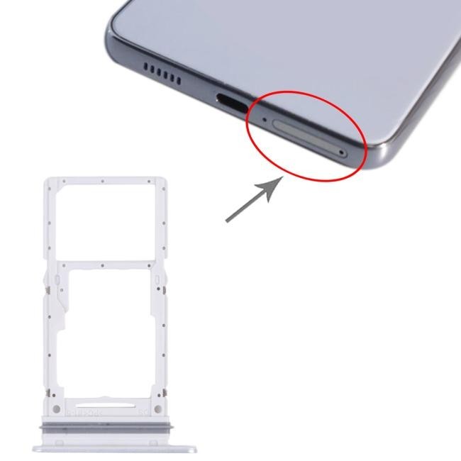 Original SIM + Micro SD Kartenhalter für Samsung Galaxy A33 5G SM-A336 (Weiss)