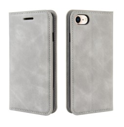 Magnetische Leder Hülle für iPhone SE 2020/8/7 (Grau) für €15.95