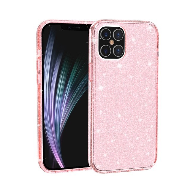 Silicone Shockproof Glitter Case for iPhone 12 Pro (Pink) at €14.95