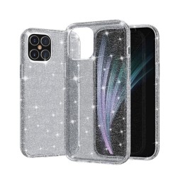 Siliconen schokbestendig glitter hoesje voor iPhone 12 Pro (Grijs) voor €14.95
