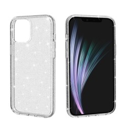 Siliconen schokbestendig glitter hoesje voor iPhone 12 Pro (Wit) voor €14.95