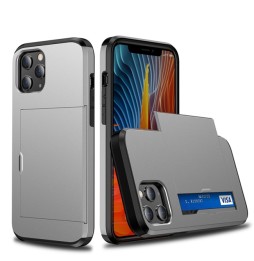 Robuste Stoßfeste Case mit Kartenhalter für iPhone 12 Pro (Grau) für €13.95
