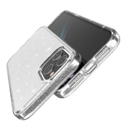 Siliconen schokbestendig glitter hoesje voor iPhone 12 Pro Max (Wit) voor €14.95