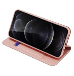 Coque en cuir avec fentes pour cartes pour iPhone 12 Pro Max DUX DUCIS (Or rose) à €16.95