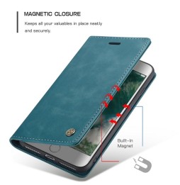 Magnetic Leather Case with Card Slots for iPhone 7/8 Plus CaseMe (Blue) at €15.95