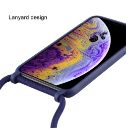 Silikon Case mit Lanyard für iPhone X/XS (Dunkelrosa) für €14.95